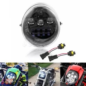 ドットオートバイ LED ヘッドライトハーレー V ロッド VRSC VRSCF ストリートロッドナイトロッド DOT Motorcycle LED Headlight For Harley V-Rod VRSC VRSCF Street Rod Night Rod