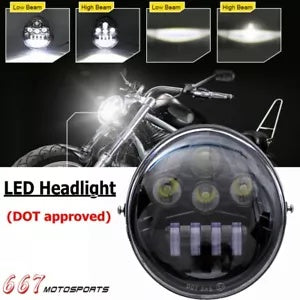 ドットオートバイ LED ヘッドライトハーレー V ロッド VRSC VRSCF ストリートロッドナイトロッド DOT Motorcycle LED Headlight For Harley V-Rod VRSC VRSCF Street Rod Night Rod