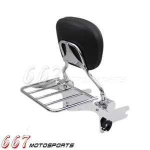 バックレスト シーシーバー 荷物ラック ハーレーエレクトラグライド ロードキング 1997-2008用 Backrest Sissy Bar Luggage Rack For Harley Electra Glide Road King 1997-2008