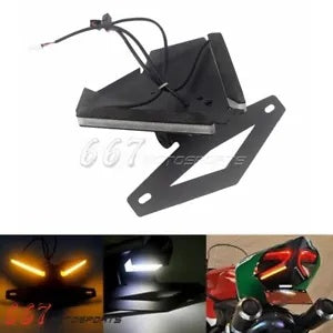 ナンバープレートホルダー ウインカーライト付き Ducati Panigale 899 959 1199 1299用 License Plate Holder w/ Turn Signal Lights For Ducati Panigale 899 959 1199 1299