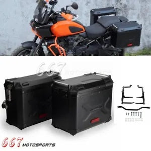 ハーレー パン アメリカ 1250 RA1250 スペシャル RA1250S 用取り付けブラケット付きサイドケース Side Case W/ Mounting Bracket For Harley Pan America 1250 RA1250 Special RA1250S