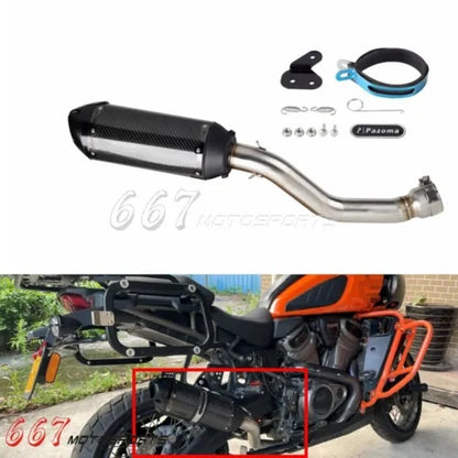 ハーレーパンアメリカ RA1250 RA1250S カーボンファイバー排気管マフラーシステム For Harley Pan America RA1250 RA1250S Carbon Fiber Exhaust Pipe Muffler System