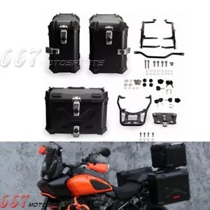 ハーレーパンアメリカ 1250 サイドトップケースリア荷物テールボックス（取付セット付き） For Harley Pan America 1250 Side Top Cases Rear Luggage Tail Box w/ Mounting Set