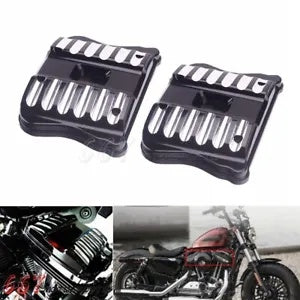 ハーレースポーツスター 1200 883 2004-2017 オートバイブラックローカーボックスカバーペア For Harley Sportster 1200 883 2004-2017 Motorcycle Black Roacker Box Cover Pair