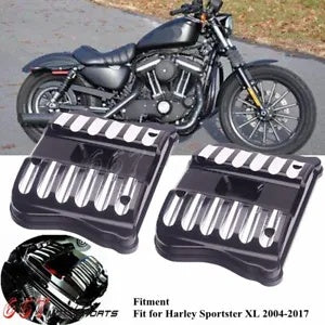 ハーレースポーツスター 1200 883 2004-2017 オートバイブラックローカーボックスカバーペア For Harley Sportster 1200 883 2004-2017 Motorcycle Black Roacker Box Cover Pair