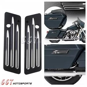 ハーレーロードキングエレクトラグライド 1993-2013 オートバイサドルバッグラッチカバー For Harley Road King Electra Glide 1993-2013 Motorcycle Saddlebag Latch Cover