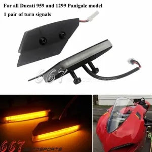 ドゥカティ 959 パニガーレ 1299 パニガーレ RS LED ミラーブロックオフターンシグナルライト For Ducati 959 Panigale 1299 Panigale R S LED Mirror Block Off Turn Signal Light