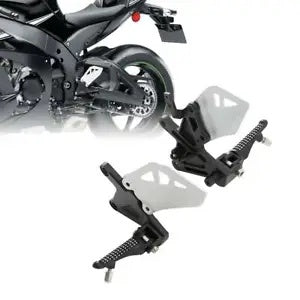 fsmotouk Front Footpegs Rests Brackets Fit For Kawasaki Ninja ZX10R ZX-10R 2011-2020