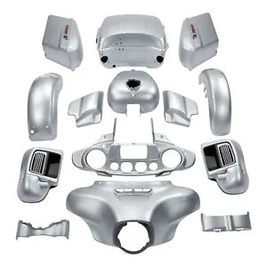 fsmotouk Fairings Bodywork Fit For Harley Touring 2014-2024 Brilliant Silver Pearl