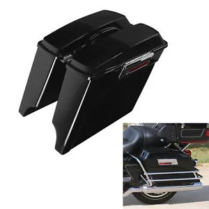 fsmotouk 5" Stretched Saddlebags 6"X9" Speaker Lid Fit For Harley Touring 1993-2013