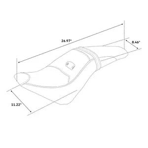 fsmotouk Blue Black Driver Passenger Seat Fit For Indian Scout ABS 19-20 Scout 2015-2024