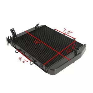 fsmotouk Black Radiator Cooler Fit For Kawasaki Ninja ZX-12R ZX12R ZX 12R 2002-2005