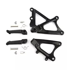 fsmotouk Black Front Footrest Foot Pegs Bracket Fit For YAMAHA YZF R1 YZF-R1 2009-2014 US