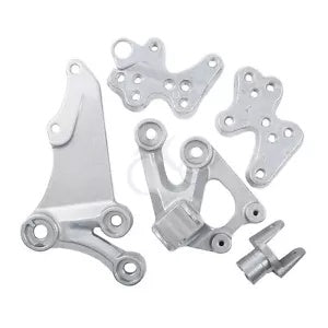 fsmotouk Front Rider Foot Pegs Footrest Bracket Fit For Suzuki GSXR600 GSX-R750 2006-2010