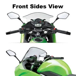 fsmotouk Motorcycle Rear View Mirrors Fit For Kawasaki NINJA 650R 400R ER6F ER-6F