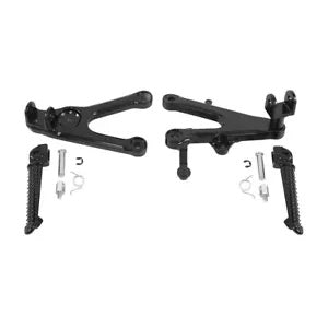 fsmotouk Front Footrests Foot Pegs Rest Bracket Fit For Yamaha YZFR6 03-05 YZFR6S 06-09