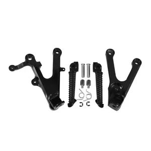 fsmotouk Front Footrests Foot Pegs Rest Bracket Fit For Yamaha YZFR6 03-05 YZFR6S 06-09