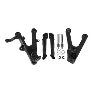 fsmotouk Front Footrests Foot Pegs Rest Bracket Fit For Yamaha YZFR6 03-05 YZFR6S 06-09