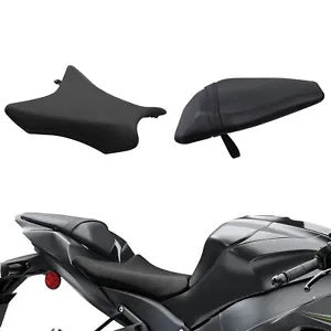 fsmotouk Black Driver & Passenger Seat Cushion Fit For Kawasaki Ninja ZX10R 2016-2020