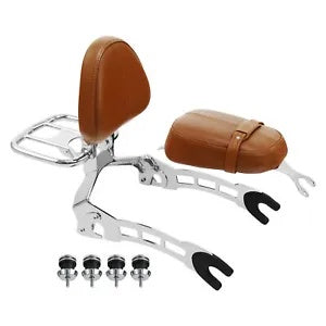 fsmotouk Passenger Sissy Bar Luggage Spools Pillion Seat Fit For Indian Scout 2015-2023