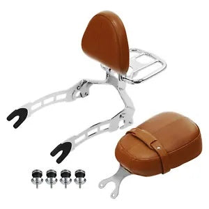 fsmotouk Passenger Sissy Bar Luggage Spools Pillion Seat Fit For Indian Scout 2015-2023