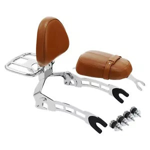 fsmotouk Passenger Sissy Bar Luggage Spools Pillion Seat Fit For Indian Scout 2015-2023