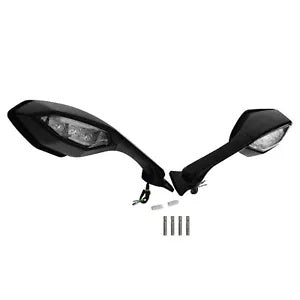 fsmotouk Rear View Mirrors & LED Turn Signals Fit For Yamaha YZF-R1 15-24 YZFR6 2017-2022