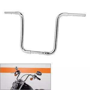 fsmotouk 16" Ape Hanger 1.25" Handle Bar Fit For Harley Sportster Softail Custom Chrome