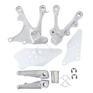 fsmotouk Front Footrest Pegs Bracket Fit For Kawasaki Ninja ZX6R 2005-2008 ZX636 05-06