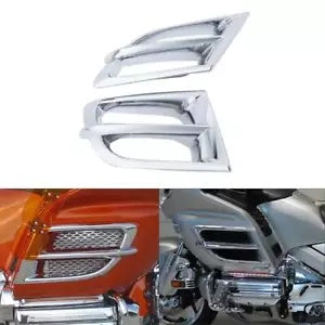 fsmotouk Chrome ABS Pair Fairing Accent Grilles Fit For Honda Goldwing GL1800 2001-2011