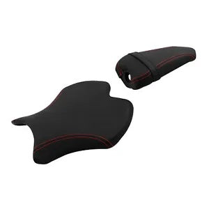 fsmotouk Black Red Driver & Passenger Seat Fit For Yamaha YZF R6 YZFR6 YZFR6 2017-2022