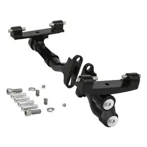 fsmotouk Black Adjustable Passenger Footboard Mount Fit For Harley Road Glide 2015-2023