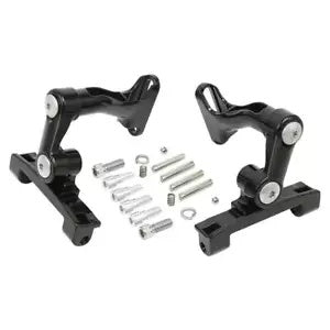 fsmotouk Black Adjustable Passenger Footboard Mount Fit For Harley Road Glide 2015-2023