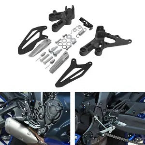 fsmotouk Front Footpegs Footrest Pedals Bracket Set Fit For Yamaha YZF R7 YZFR7 2022-2023