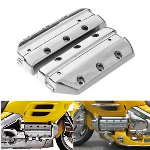 fsmotouk Chrome Valve Cover Cylinder Fit For Honda Goldwing GL1800 2001-2017