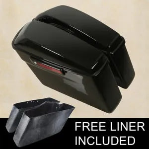 fsmotouk Hard Saddlebags & Black Latch Fit For Harley Touring Road Street Glide 2014-2023