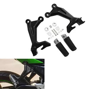 fsmotouk Passenger Footrests Footpegs Brackets Fit For Kawasaki Z650 Ninja 650 17-23