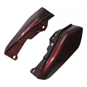 fsmotouk Mid Frame Deflectors Fits For Harley Touring 09-23 Twisted Cherry Silver Fortune