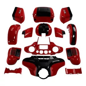 fsmotouk Fairing Bodywork Fit For Harley Touring 2014-2024 Billiard Red/Vivid Black