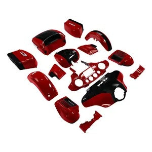 fsmotouk Fairing Bodywork Fit For Harley Touring 2014-2024 Billiard Red/Vivid Black