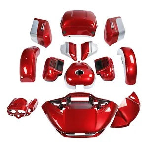 fsmotouk Fairing Bodywork Fit For Harley Touring 2015-2024 Wicked Red/Barracuda Silver