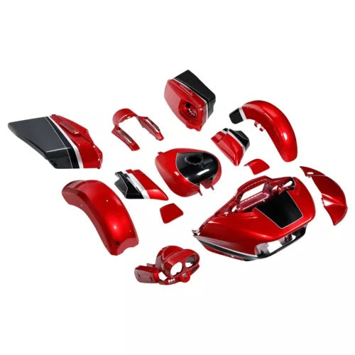 fsmotouk Fairing Bodywork Fit For Harley Road Glide 2015-2024 Wicked Red&Black Tempest