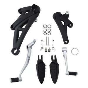 fsmotouk Matte Front Driver Foot Pegs Bracket Lever Pedal Fit For Ducati Diavel 2012-2017