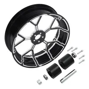 fsmotouk 18'' Rear Wheel Rim & Hubs Fit For Harley Touring Road King 2008-2023 Non ABS