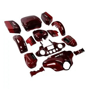 fsmotouk Fairings Kit Fit For Harley Touring 2014-2024 Mysterious/Velocity Red Sunglo