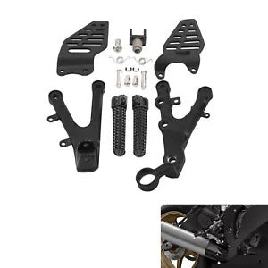 fsmotouk Black Front Driver Foot Pegs Footrest Bracket Fit For Yamaha YZF R6 2006-2016