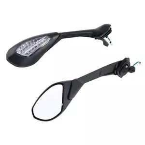 fsmotouk Black Rearview Mirror LED Turn Signal Fit For Ducati Supersport 936 2017-2020