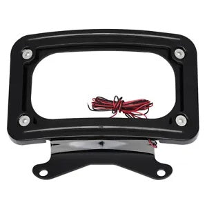 fsmotouk Curved License Plate Frame Mount LED Light Fit For Harley Street Glide 2010-2023