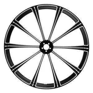 fsmotouk 30'' Front 18'' Rear Wheel Rim Single Hub Pulley Fit For Harley Touring 09-24 US