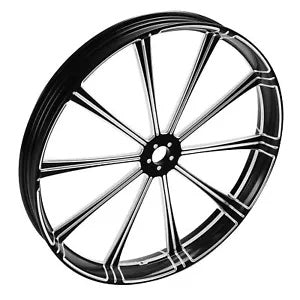 fsmotouk 30'' Front 18'' Rear Wheel Rim Single Hub Pulley Fit For Harley Touring 09-24 US